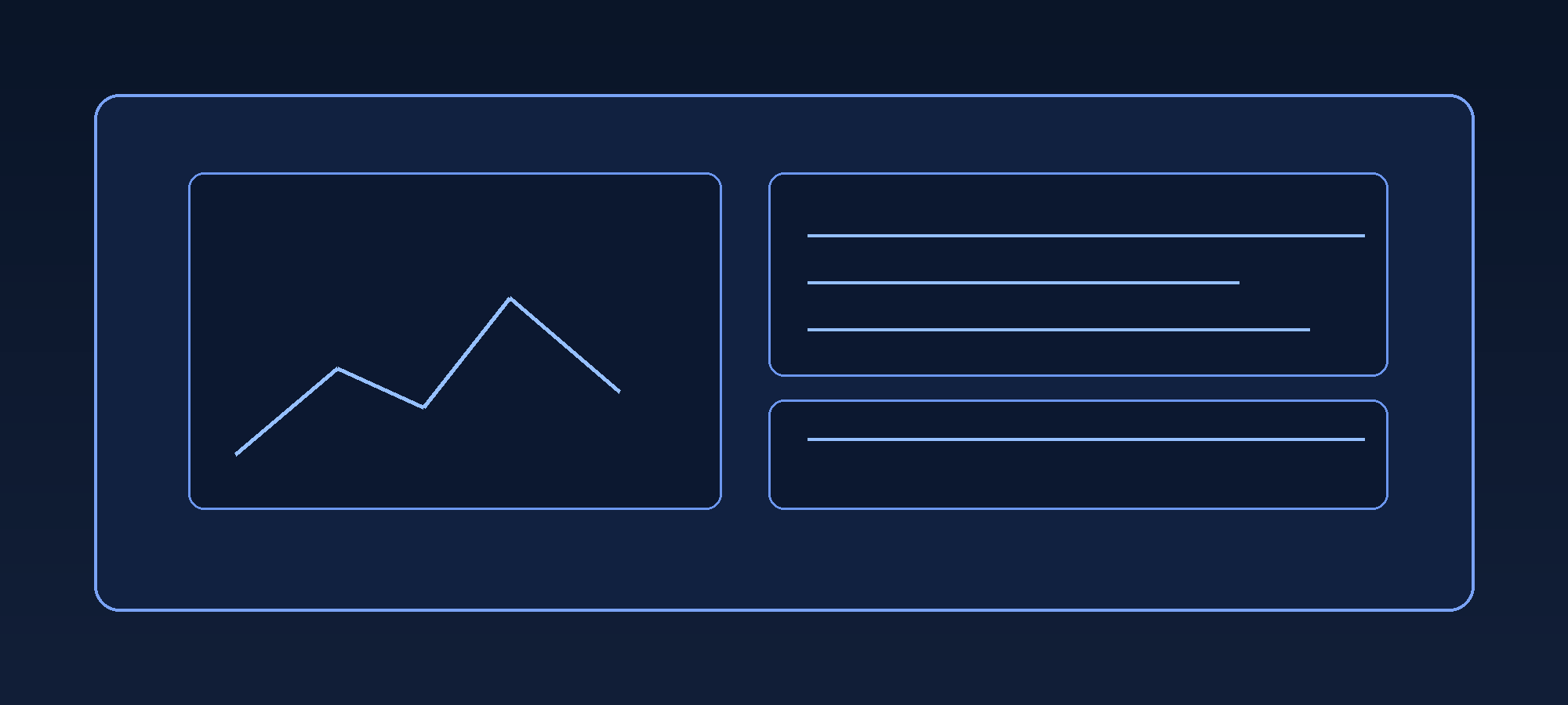 Workspace riset modern dengan visual data dan layar analitik